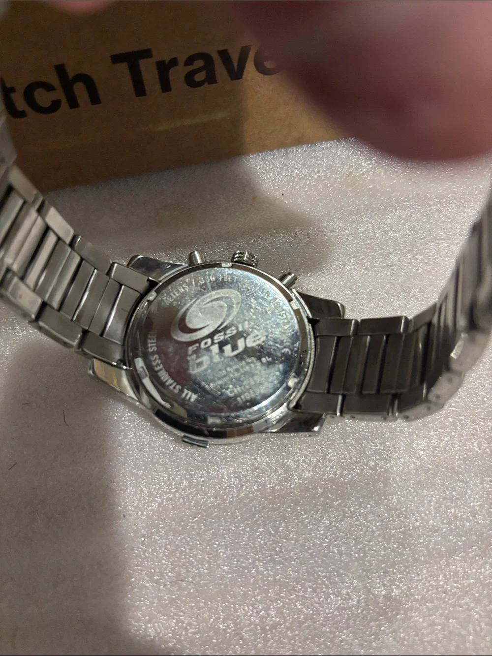 Fossil Blue Stainless Steel Men's Watch Bracelet